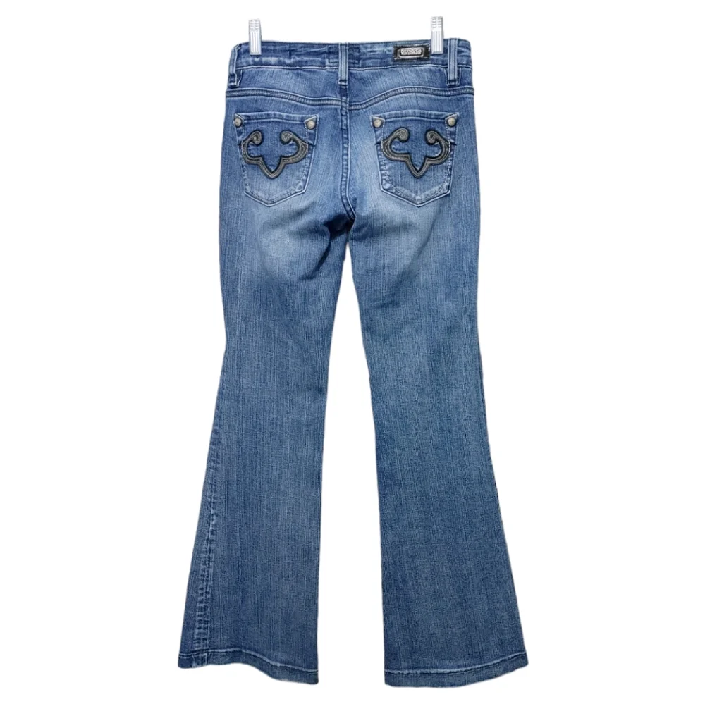 ReRock For Express Flared Mid Rise Medium Wash Blue Jeans Women's Size 26 / 2